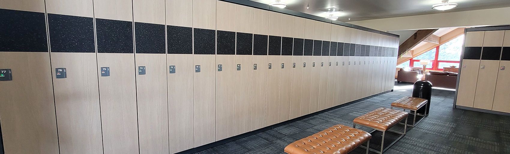 Lockers with benches